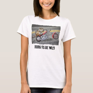 Chipmunk Biker Riding a Motorcycle T-shirt