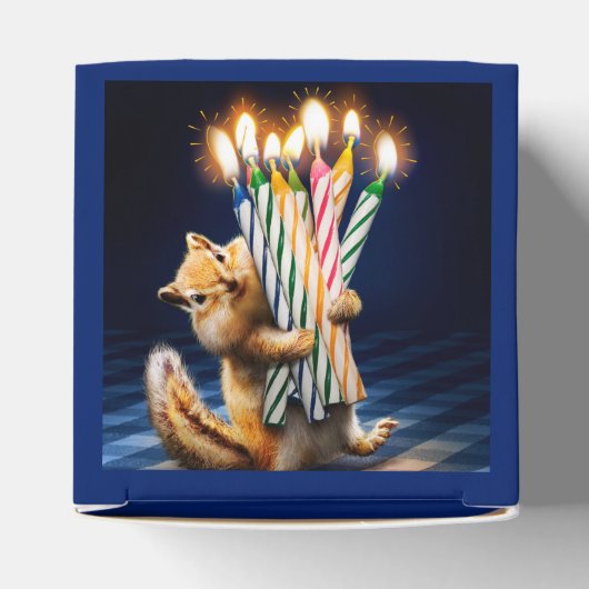 Chipmunk Birthday Candles Bedankdoosjes (Bovenkant)