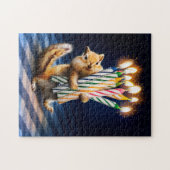 Chipmunk Birthday Candles Legpuzzel (Horizontaal)