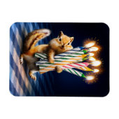 Chipmunk Birthday Candles Magneet (Horizontaal)