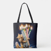 Chipmunk Birthday Candles Tote Bag (Achterkant)