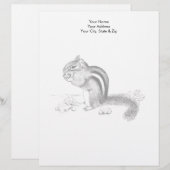 Chipmunk Briefhoofd Ontwerp (Voorkant / Achterkant)