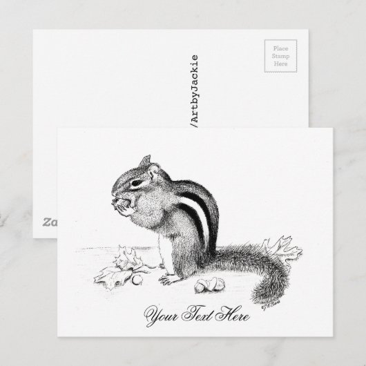 Chipmunk Briefkaart (Voorkant / Achterkant)