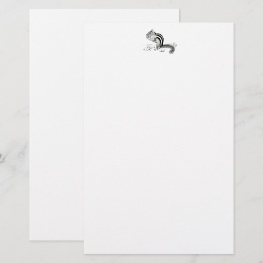 Chipmunk Briefpapier (Voorkant / Achterkant)