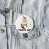 Chipmunk Cafe Logo Ronde Button 7,6 Cm (In situ)
