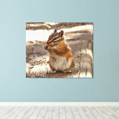 Chipmunk Canvas Afdruk (Insitu (Houten vloer))