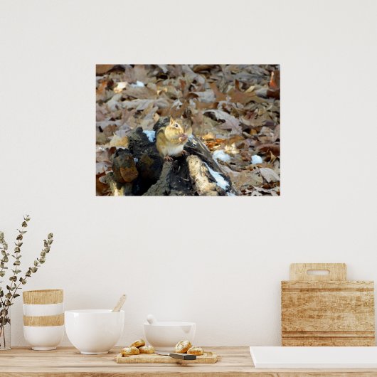 Chipmunk Cheeks Natuur Poster (Keuken)