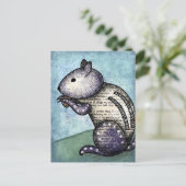 Chipmunk Chomps a Nut Briefkaart (Staand voorkant)