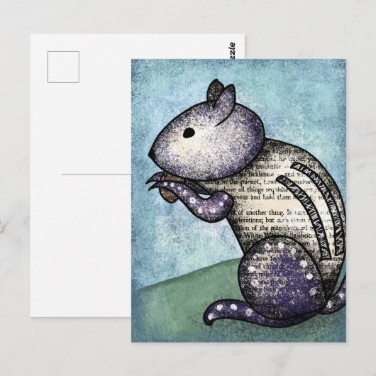 Chipmunk Chomps a Nut Briefkaart (Voorkant / Achterkant)