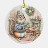 Chipmunk Christmas Wildlife Ornament (Voorkant)