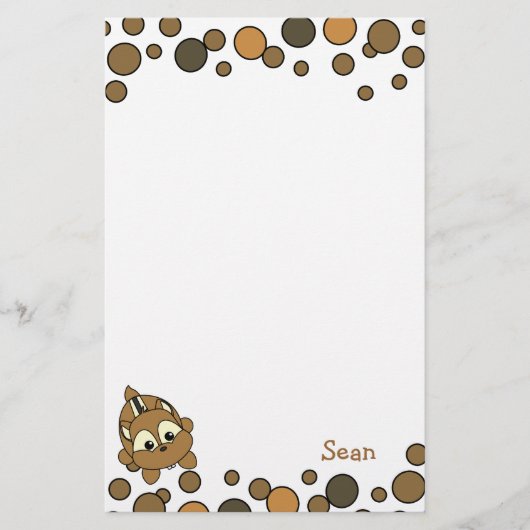 Chipmunk Cutie Briefpapier (Voorkant)