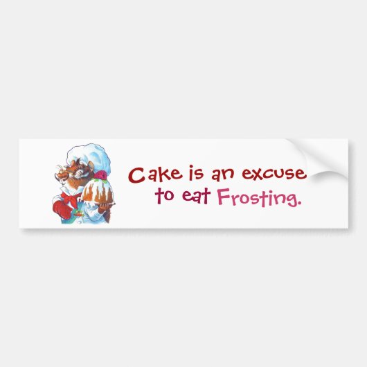 Chipmunk Dessert Chef Bumpersticker (Voorkant)