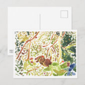 Chipmunk die een briefkaart met bessen eet (Voorkant / Achterkant)