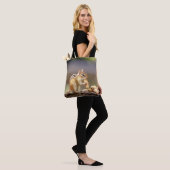 Chipmunk die een pinda eet tote bag (Op model)