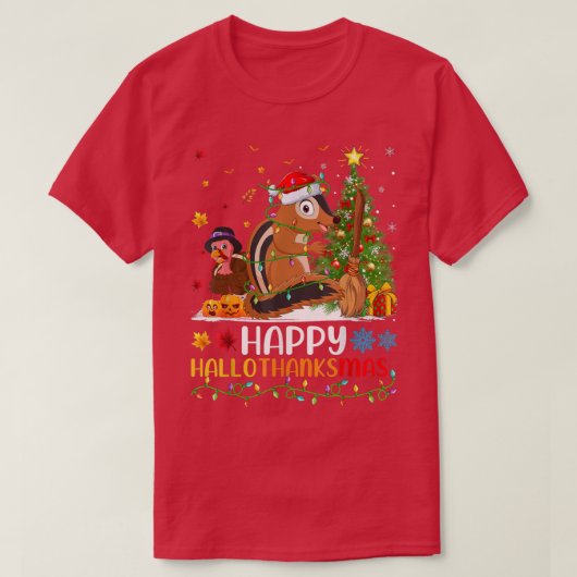 Chipmunk Dierenvriend Funny Happy Chipmunk HelloTh T-shirt (Design voorkant)