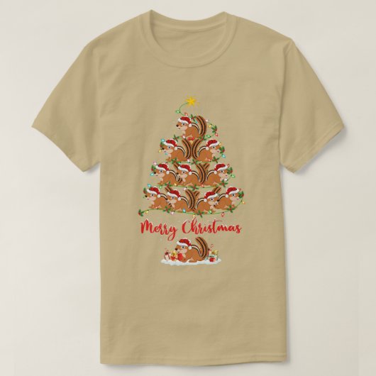 Chipmunk Dierenvriend Matching Santa Chipmunk Chri T-shirt (Design voorkant)