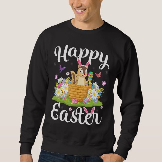 Chipmunk Easter Hunting Floral Chipmunk Easter Trui (Voorkant)