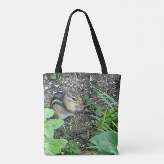 Chipmunk Eating And Collecting In The Garden Photo Tote Bag (Achterkant)