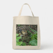 Chipmunk Eating And Collecting In The Garden Photo Tote Bag (Achterkant)