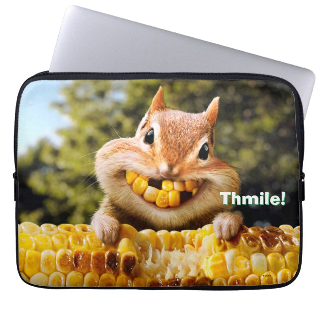 Chipmunk Eating Corn Laptop Sleeve (Voorkant)