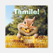 Chipmunk Eating Corn Magneet (Voorkant)