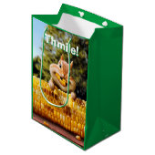 Chipmunk Eating Corn Medium Cadeauzakje (Voorkant Gekanteld)