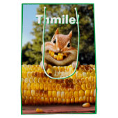 Chipmunk Eating Corn Medium Cadeauzakje (Achterkant)