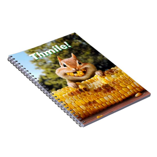 Chipmunk Eating Corn Notitieboek (Rechterzijde)