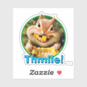 Chipmunk Eating Corn Sticker (Vel)