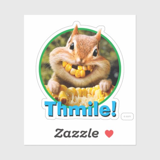 Chipmunk Eating Corn Sticker (Vel)