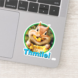 Chipmunk Eating Corn Sticker