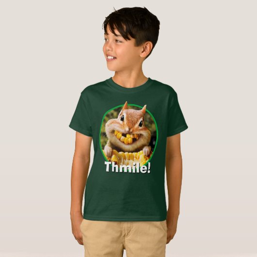 Chipmunk Eating Corn T-shirt (Voorkant volledig)