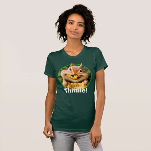 Chipmunk Eating Corn T-shirt (Voorkant volledig)