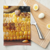 Chipmunk Eating Corn Theedoek (Quarter Fold)