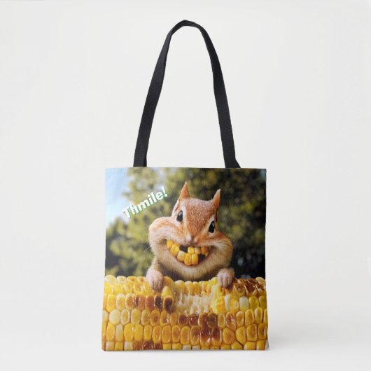 Chipmunk Eating Corn Tote Bag (Voorkant)