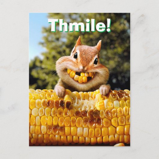 Chipmunk Eating Corn Uitnodiging Briefkaart (Voorkant)