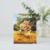 Chipmunk Eating Corn Uitnodiging Briefkaart (Staand voorkant)