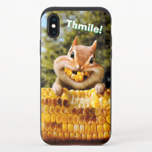 Chipmunk Eating Corn iPhone X Schuifbaar Hoesje