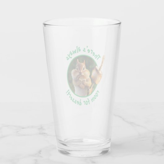 Chipmunk Eating Marshmallow Glas (Achterkant)