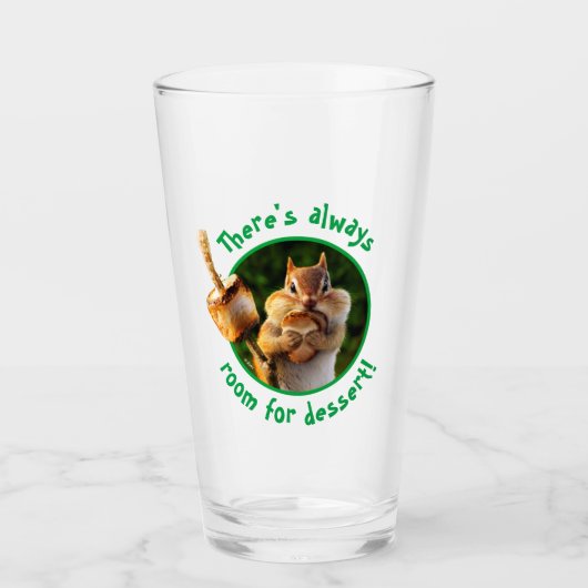 Chipmunk Eating Marshmallow Glas (Voorkant)