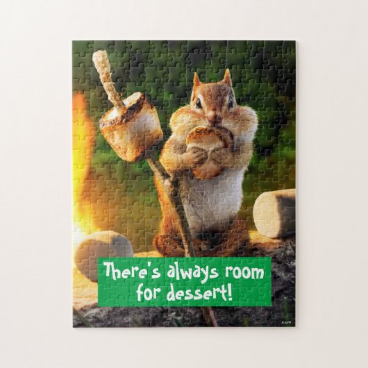 Chipmunk Eating Marshmallow Legpuzzel (Verticaal)