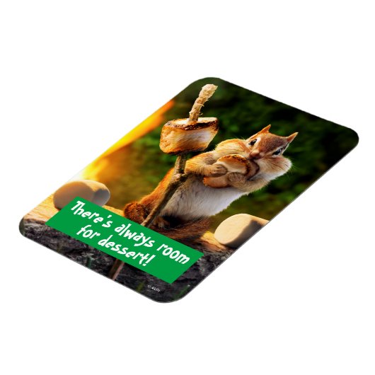 Chipmunk Eating Marshmallow Magneet (Linkerzijde)