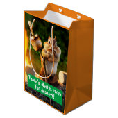 Chipmunk Eating Marshmallow Medium Cadeauzakje (Achterkant Gekanteld)