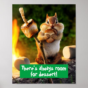 Chipmunk Eating Marshmallow Poster