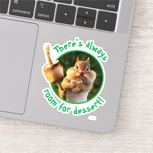 Chipmunk Eating Marshmallow Sticker