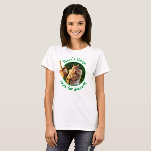 Chipmunk Eating Marshmallow T-shirt (Voorkant volledig)