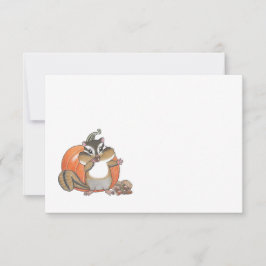 Chipmunk Eekhoorn bij elke gelegenheid Flat Note K Bedankkaart