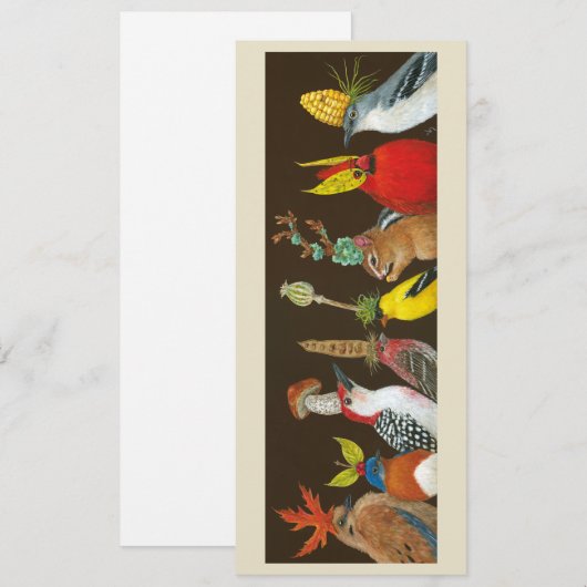 Chipmunk en flatkaart voor vogels kaart (Voorkant / Achterkant)