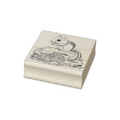Chipmunk en Pine Cones Rubber Stamp Rubberstempel (Stempel)