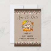 Chipmunk en Pomkins Herfst Rustic STD Save The Date (Voorkant)